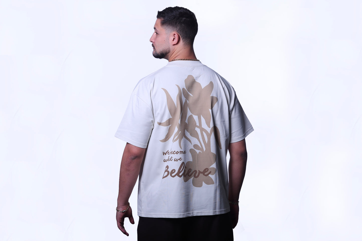 Believe - Semi Oversized Off White Tee