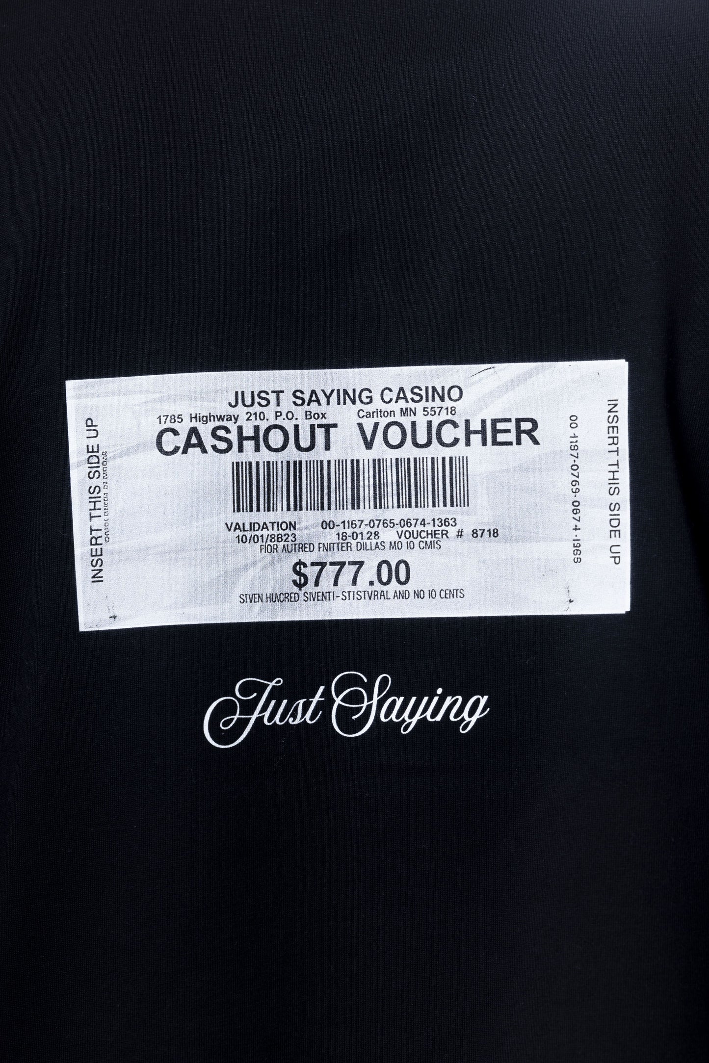 Cash Out Black Tee