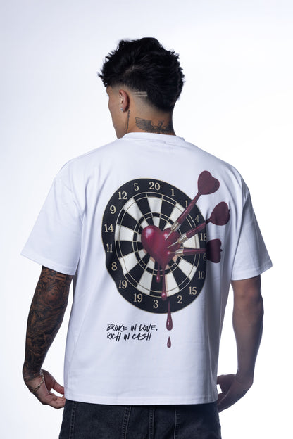 Darts Board White Tee