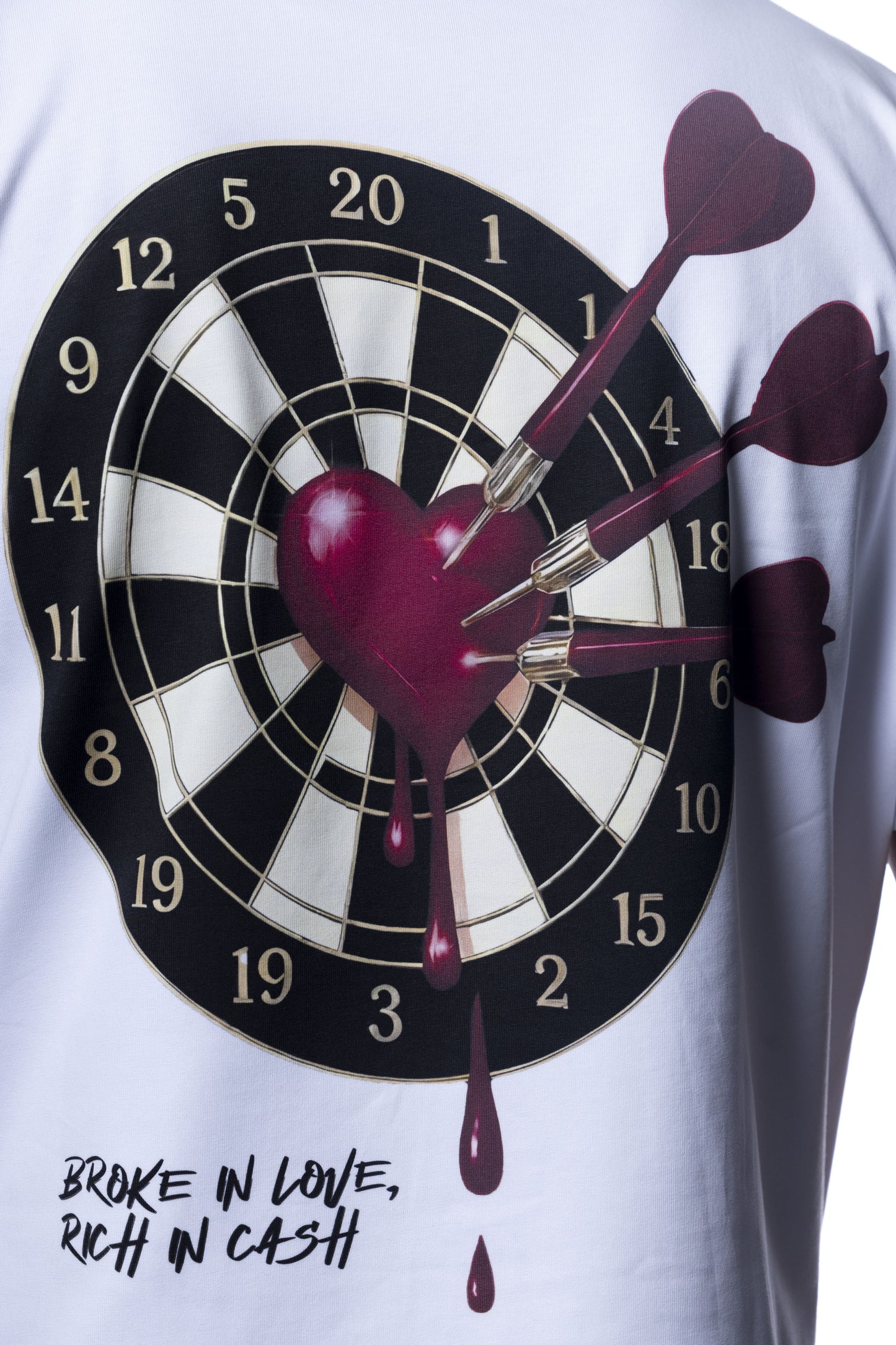 Darts Board White Tee