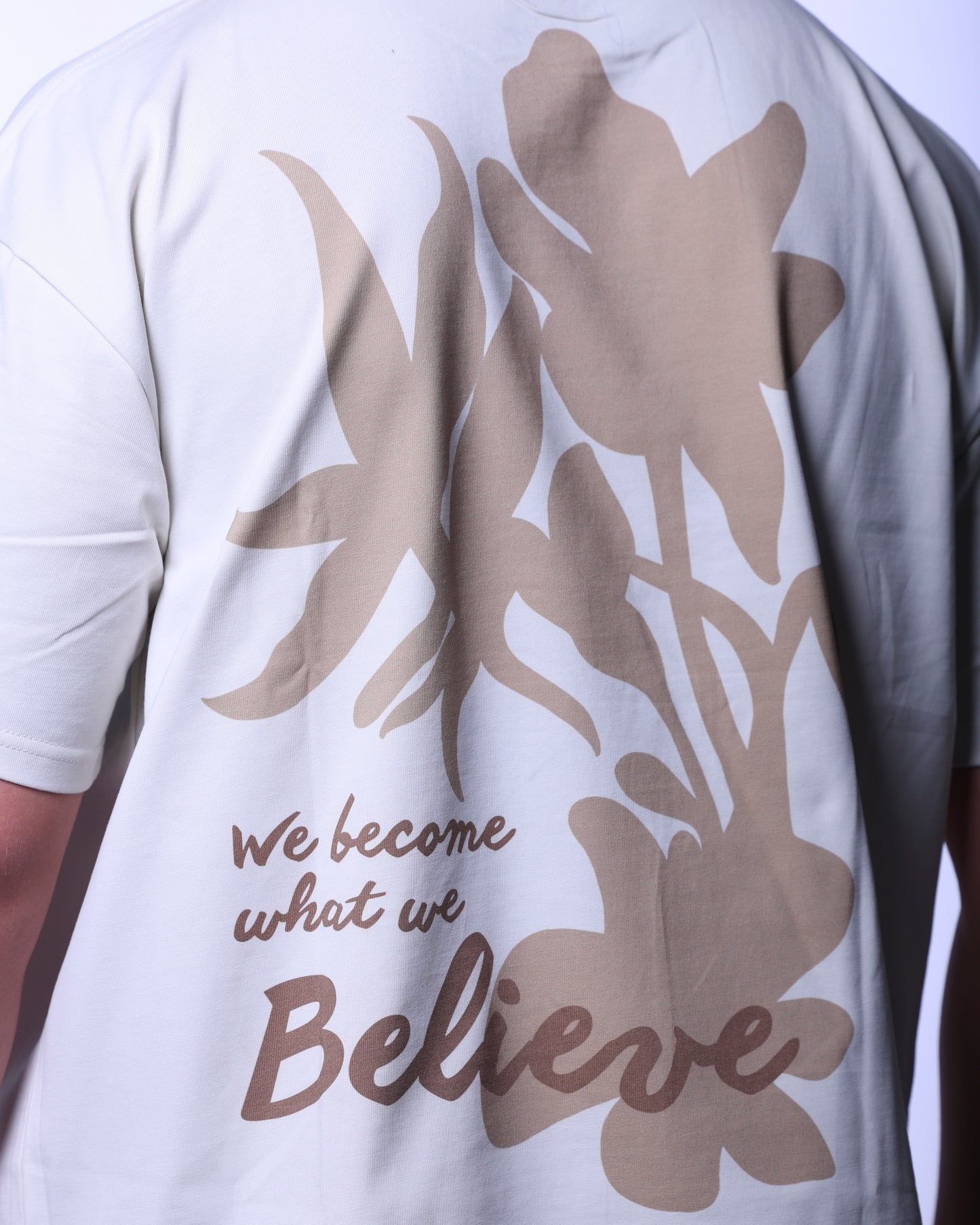 Believe - Semi Oversized Off White Tee