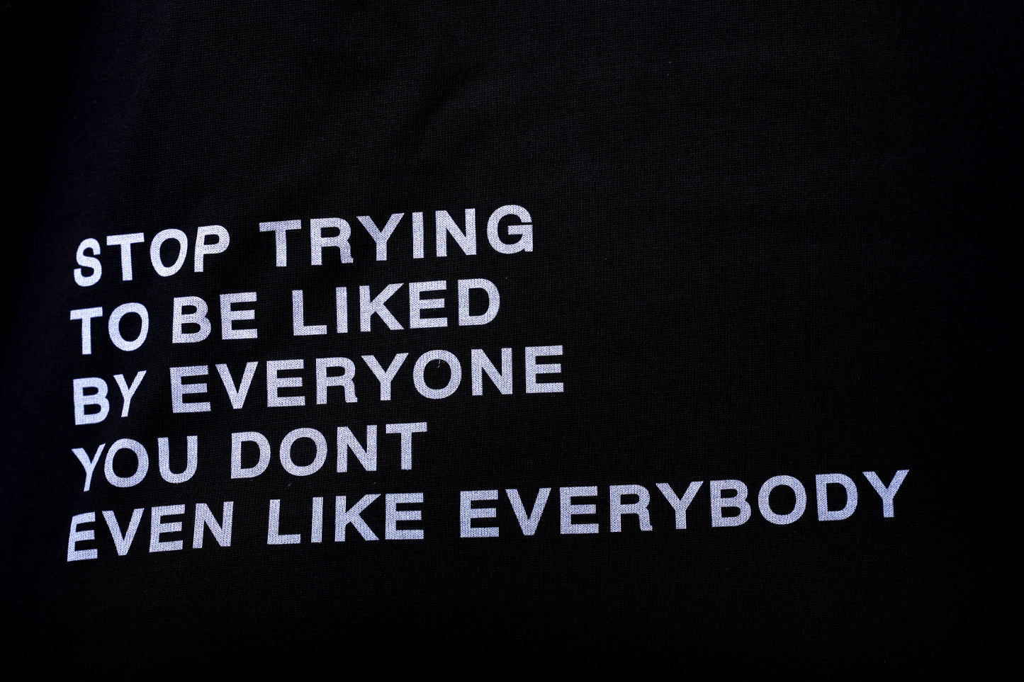 Be Liked - Black Oversize Tee