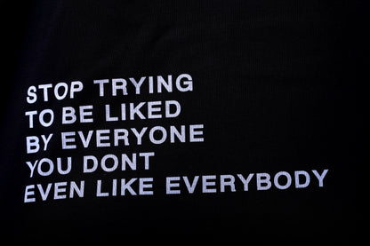 Be Liked - Black Oversize Tee